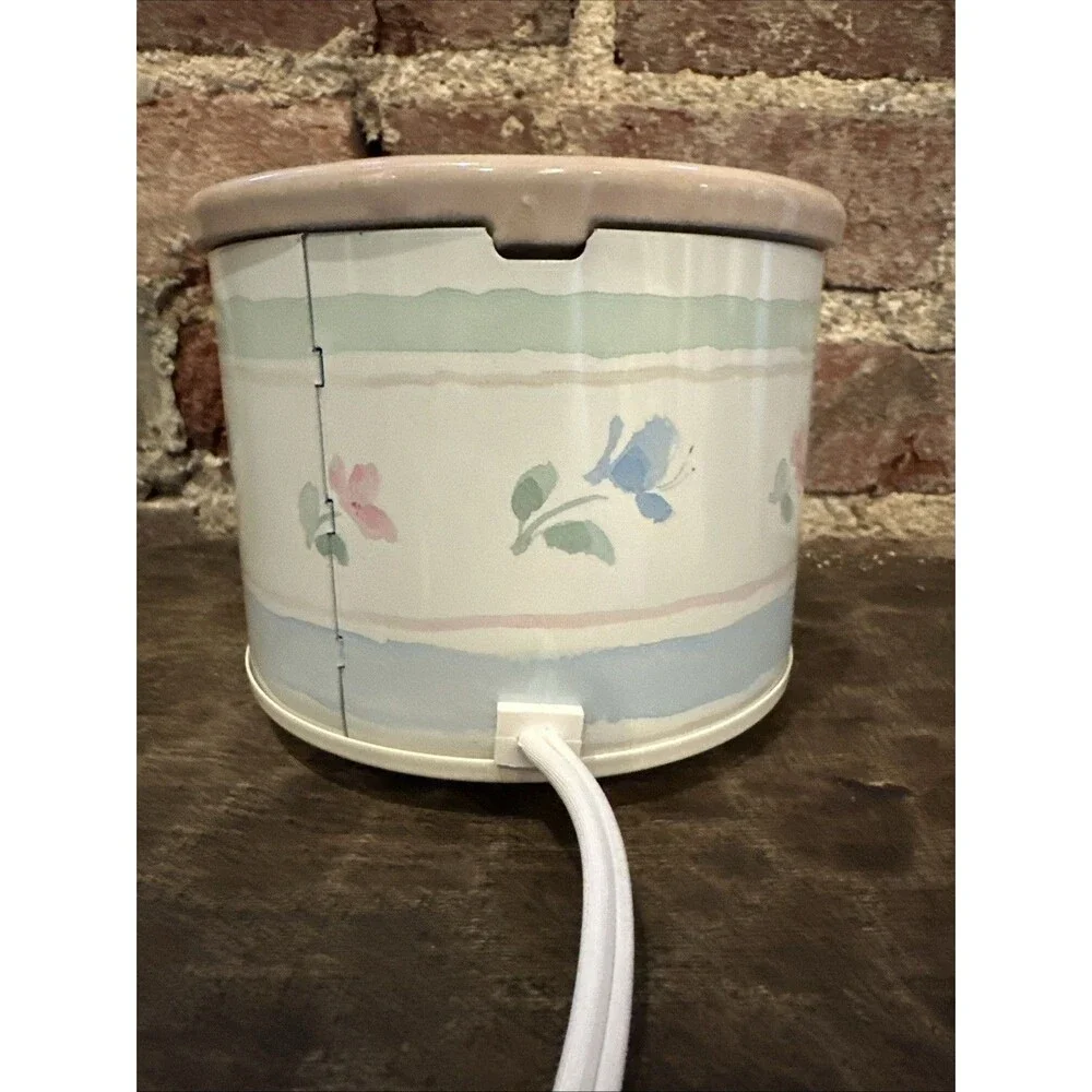 Vintage 1988 Rival Electric Potpourri Crock Pot 3206 Floral Around Works Great